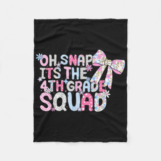 O Snap Het Is De 4e Klas Squad Terug Naar School M Fleece Deken