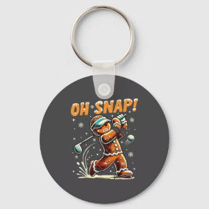 O Snap Peperkoek Golfer Golf Kerstmis Golfen Sleutelhanger