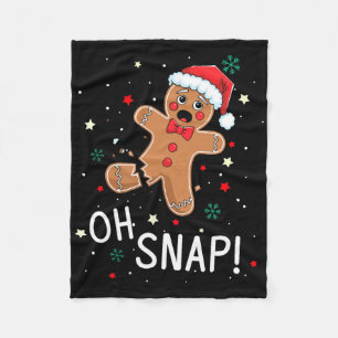 O Snap Peperkoek Man Schattige Kerst Koek Koning Fleece Deken