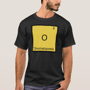 O - Symbool voor het Scheikundechemie van Onomatop T-shirt