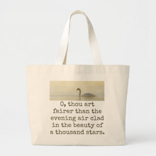 O Thou Art eerlijker - Beauty Quote Grote Tote Bag