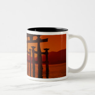 O-Torii Gate, Itsukushima shrine, Miyajima Tweekleurige Koffiemok