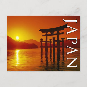 O-Torii poort, Itsukushima heiligdom Gefelicitee Briefkaart