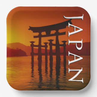 O-Torii-poort, Itsukushima-schrijn | Miyajima, Jap Papieren Bordje