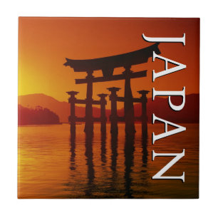 O-Torii-poort, Itsukushima-schrijn Miyajima, Jap Tegeltje