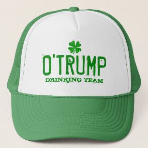 O Trump Drank Team grappige St. Patrick's Day hoed Trucker Pet