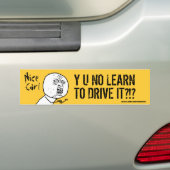 O U NON Apprenez À Conduire Un Sticker À Bumper (En voiture)