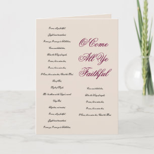 O Venez Tous Votre Carte De Noël Fidèle