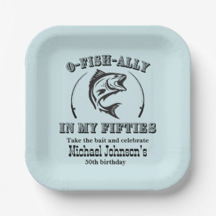 O-vis-bondgenoot in mijn 50ste verjaardagsfeestje papieren bordje
