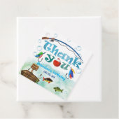 O-vis-bondgenoot, weg Gevist, kleine visser partij Bedankjes Labels (In situ)