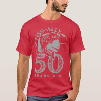 O visbondgenoot 50 jaar 50ste verjaardag mannen t-shirt