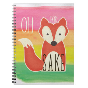 O, voor de vos, aquarelstrepen notitieboek