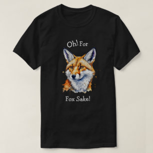 O, voor de vos! Leuk aquarel T-shirt