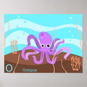 O voor octopus Poster