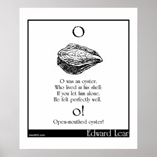 O was een oester poster (Voorkant)