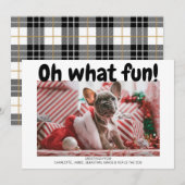 O wat een leuk kerstkaart met vette letter geruite (Voorkant / Achterkant)