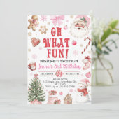 O wat een leuk Kerstmis Retro Kerstman Verjaardag Kaart (Staand voorkant)