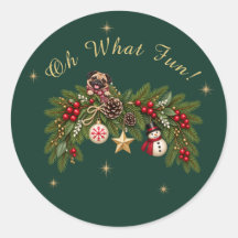 O wat een leuke Pug Kerst sticker