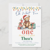 O wat is het leuk om één teddybeer uitnodiging te (Voorkant)