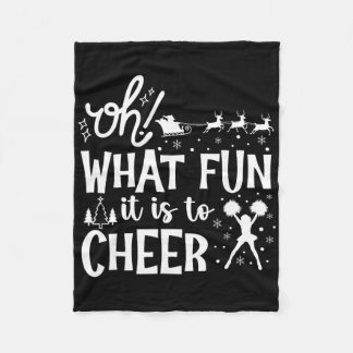 O wat leuk is het om kerst leuk cheer te juichen fleece deken