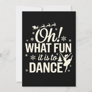 O wat leuk is het om Kerstbal te dansen Kerstmis Kaart
