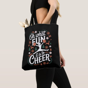 O wat leuk is het om lelijke cheerleading Kerstmis Draagtas