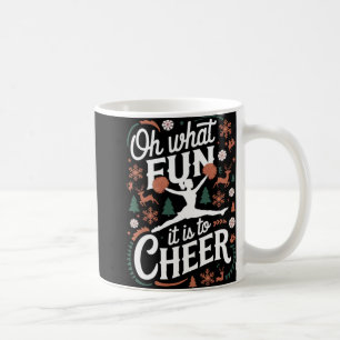 O wat leuk is het om lelijke cheerleading Kerstmis Koffiemok