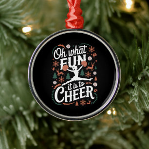 O wat leuk is het om lelijke cheerleading Kerstmis Metalen Ornament