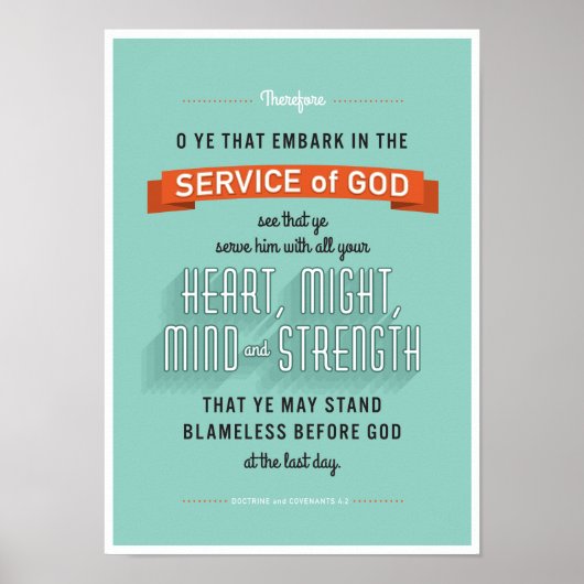 O Ye Cette Embarque. Impression LDS sur papier d'a (Devant)