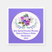 O zo Mooie Persoonlijke Viooltjes Papieren Servetj Servet (Voorkant)