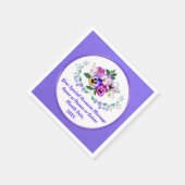 O zo Mooie Persoonlijke Viooltjes Papieren Servett Servet (Hoek)