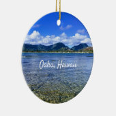 Oahu Beach Cove Keramisch Ornament (Rechts)