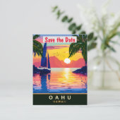 Oahu, Hawaï, Carte postale de voyage,  (Debout devant)