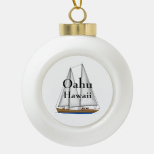 Oahu Hawaï Keramische Bal Ornament