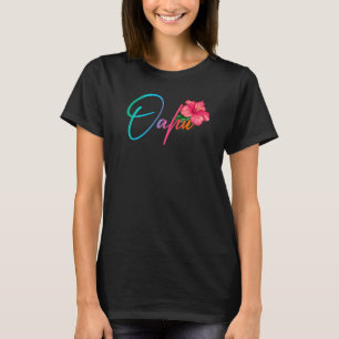 Oahu Hawaïaanse Hibiscus Bloemen Hawaii Strand Lua T-shirt