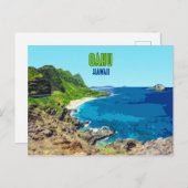 Oahu Hawaii Beach Vintage Briefkaart (Voorkant / Achterkant)