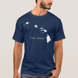 Oahu Hawaii met Hawaïaanse eilanden T-shirt