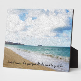 Oahu Hawaii Oil Paint Print & Quote Fotoplaat
