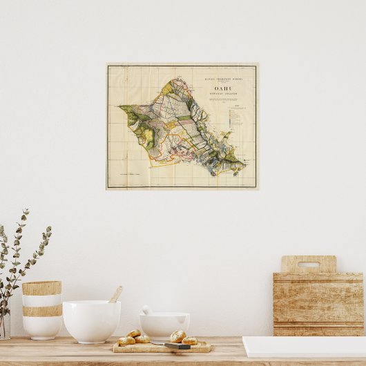 Oahu, Hawaii Poster (Keuken)