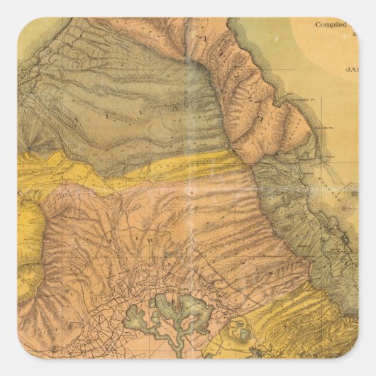 Oahu, Hawaiiaanse eilanden Vierkante Sticker (Voorkant)