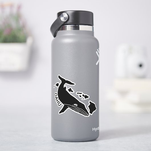 Oahu - Sticker à bosse des îles Hawaii (HydroFlask)