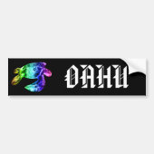 OAHU - Tribal Honu Rainbow Bumpersticker (Voorkant)