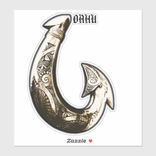 Oahu Tribal Hook Sticker (Vel)