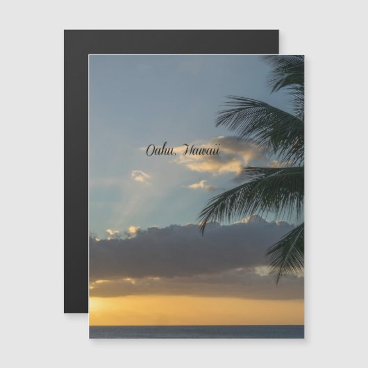 Oahu, zonsondergang Hawaii (Voorkant / Achterkant)