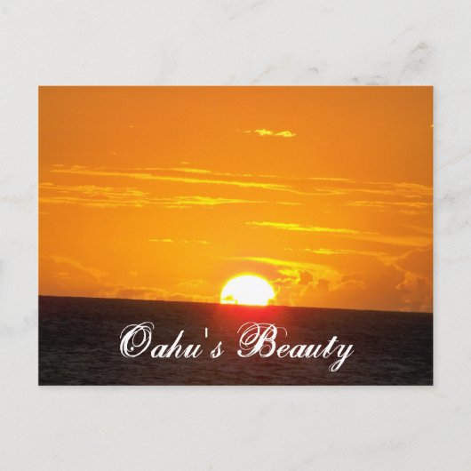 Oahu's Beauty Briefkaart (Voorkant)