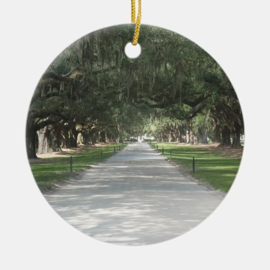 Oak Alley in Boone Hall, Charleston SC Ornament (Voorkant)