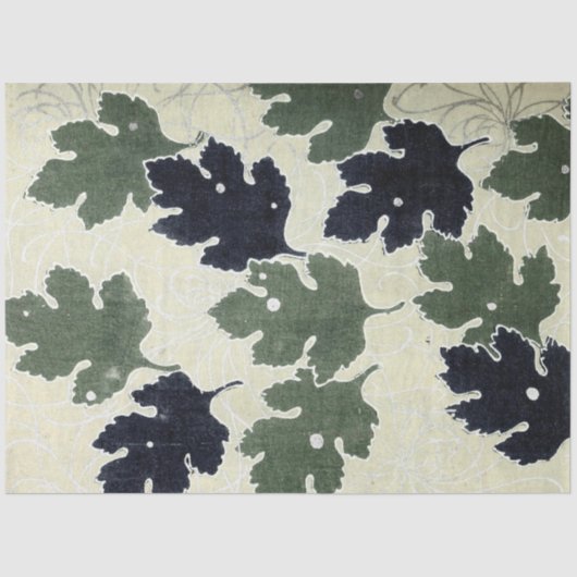 Oak-bladeren in het najaar tissuepapier (Voorkant)