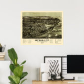 Oak Bluffs, MA Panoramic Map - 1890 Poster (Thuiskantoor)