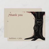 Oak Boom Hartelijk dank Bedankkaart (Voorkant / Achterkant)