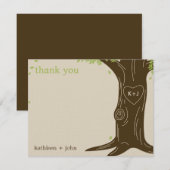 Oak Boom Hartelijk dank Notitiekaartje (Voorkant / Achterkant)